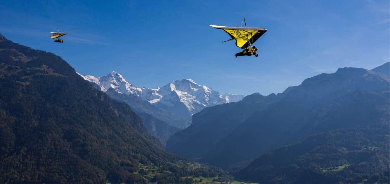 스위스 스카이다이빙 행글라이딩 패러글라이딩 비교 가격 예약방법 2 hanggliding over swiss alps blue