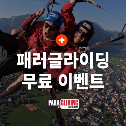 패러글라이딩 인터라켄 인스타 무료 이벤트 1 패러글라이딩 무료이벤트