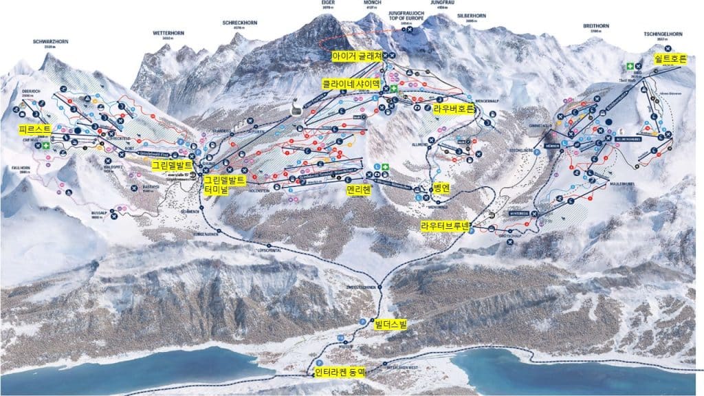 Jungfrau Ski Map