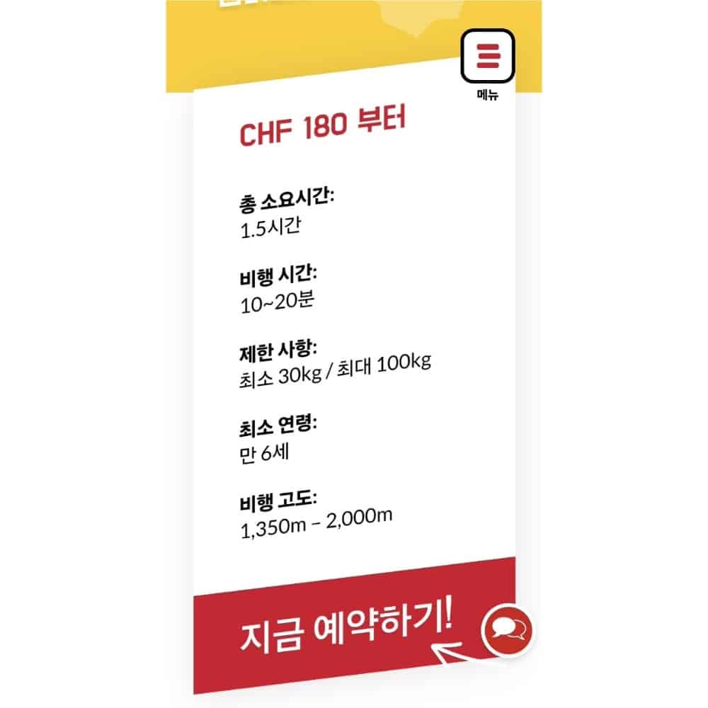 스위스 인터라켄 패러글라이딩 할인겨울 성수기 예약 방법리얼 후기 1