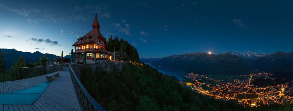 Fondue de queso del Harder Kulm en Interlaken